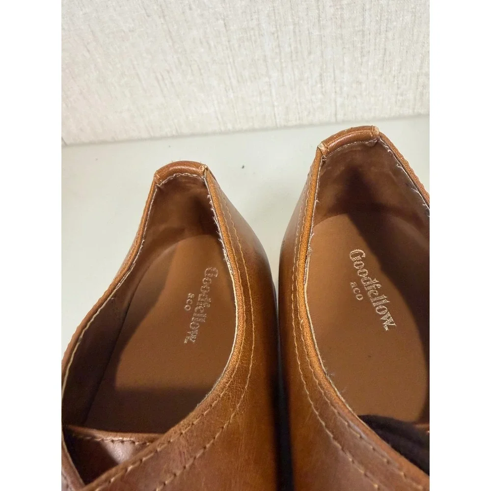Goodfellow & Co Shoes Mens 10 Benton Lace‎ Up Dress Oxford Brown Faux Leather
